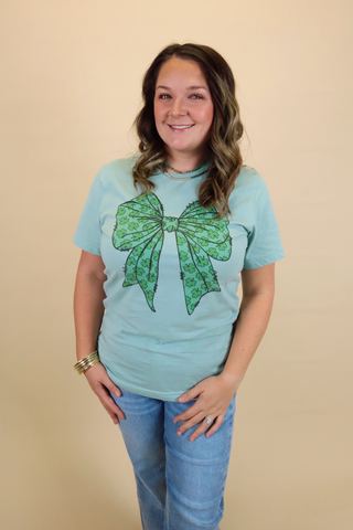 Coquette Clover Bow Graphic Tee