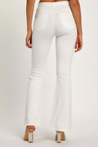 Tina High Rise White Jeans
