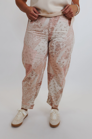 Luna Floral Barrel Pants