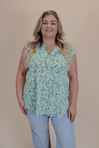 Lavender Fields Top in Plus