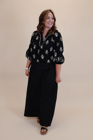 Boho Bloom Embroidered Top