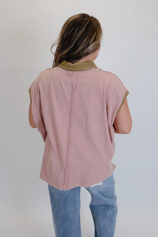 Chic Contrast Boxy Top