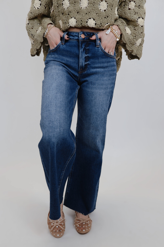 Olivia High Rise Crop Straight Jeans