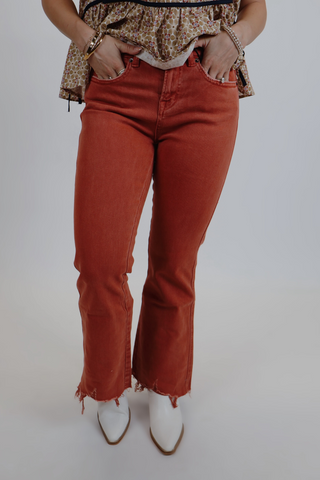 LYDIA HIGH RISE CROP FLARE JEANS