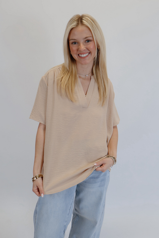 Claire Split Neck Blouse