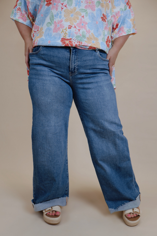 Cali Low Rise Wide Leg Jeans