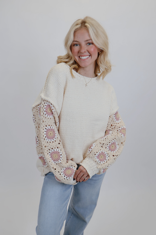 Ivory Dream Crochet Sweater