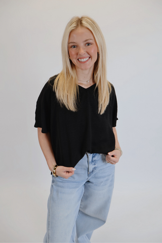 Harper Split Neck Blouse