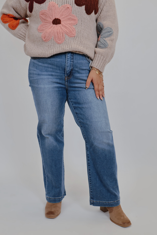 Ruby Tummy Control High Rise Crop Straight Jeans