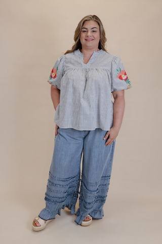 Totally Fun Frayed Pants In Plus