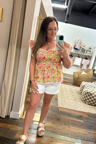 Flirty in Floral Blouse