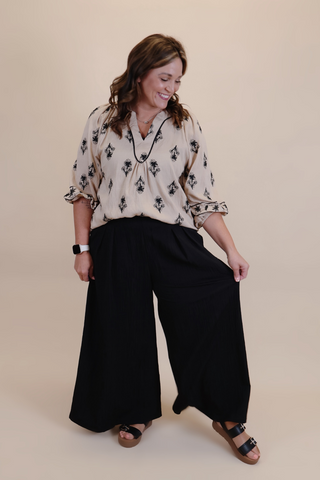 Boho Bloom Embroidered Top