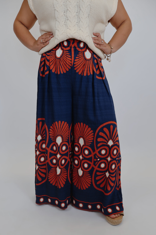 Aria Mix Boho Print Palazzo Pants