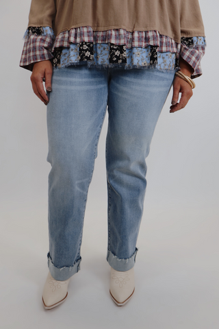 Cora High-Rise Straight Leg Jeans