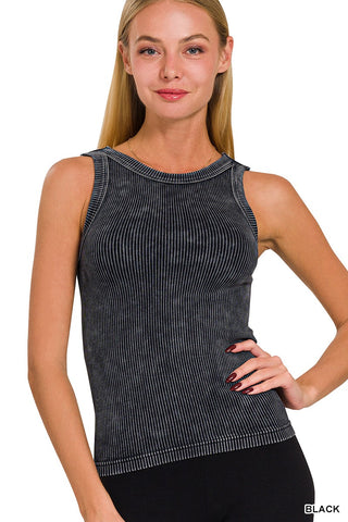 Seamless Ribbed Crop Top - MULTIPLE COLORS AVAILABLE