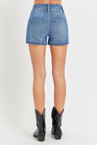 The Josie High Rise Denim Shorts in Plus