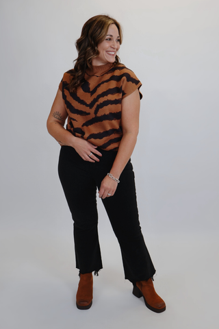 Wild Streak Mock Neck Sweater Top