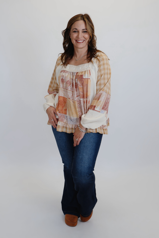 Patchwork Dreams Balloon Sleeve