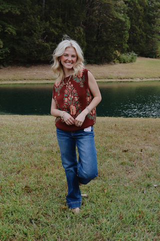 Bloom & Cocoa Sweater Vest