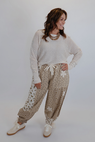 Social Butterfly Eyelet Knit Sweater