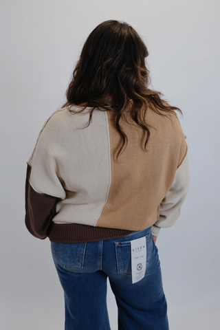 Brown Sugar Colorblock Sweater