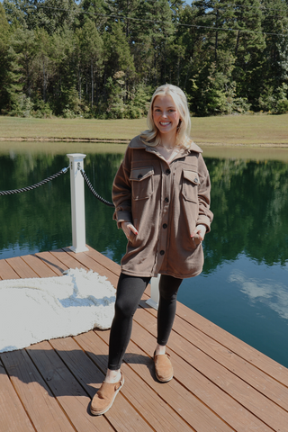 Oversized Basic Fleece Shacket