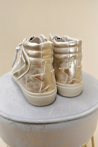 Rooney Gold High Top Sneakers