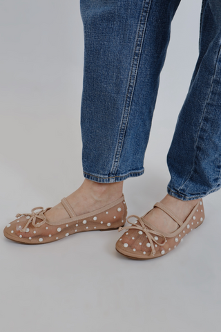 Pearla Mesh Mary Jane Flats