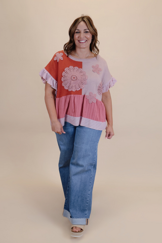 Blossom Voyage Floral Top in Plus
