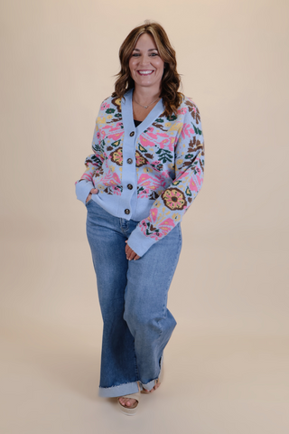 Wildflower Whimsy Knit Cardigan