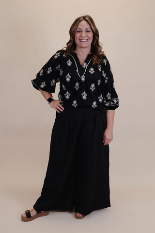 Boho Bloom Embroidered Top