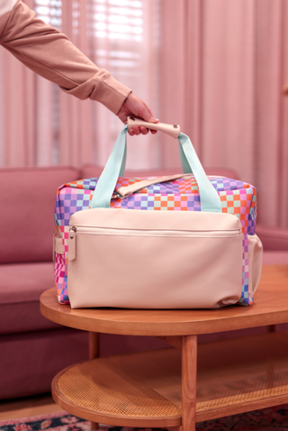 Checkered Duffle Bag