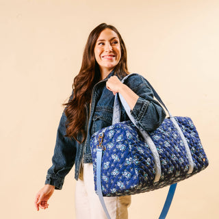 On-the-Go Quilted Weekender Bag-Endless Daydream Navy