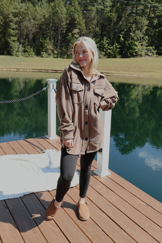 Oversized Basic Fleece Shacket