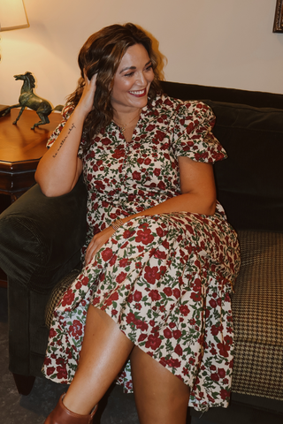 Vintage Meadow Midi Dress