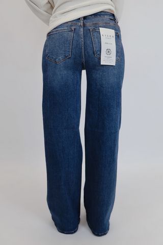 Eden Mid Rise Wide Leg Jeans