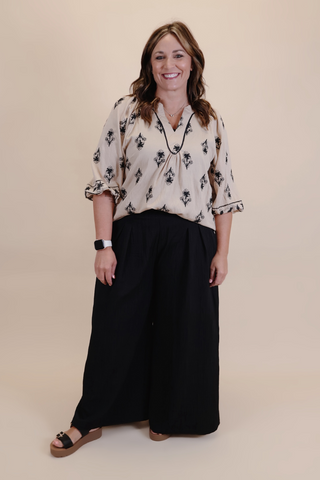 Boho Bloom Embroidered Top