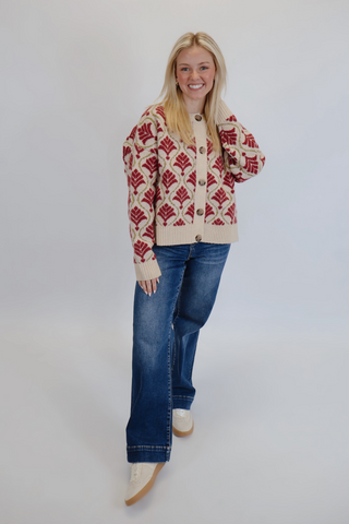 Berry Trail Knit Cardigan