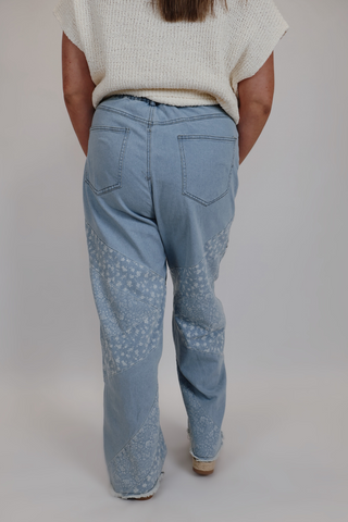 Poppy Wide Leg Denim Pants