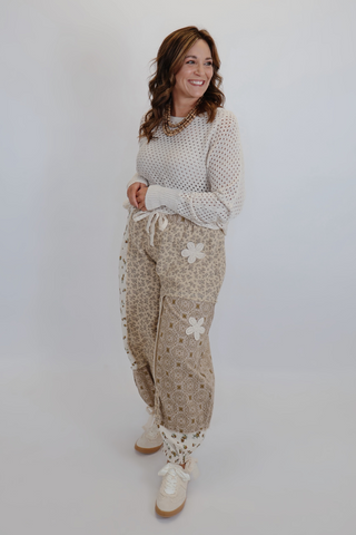 Social Butterfly Eyelet Knit Sweater