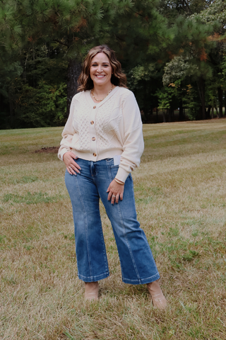 Cozy Charm Cable Knit Cardigan