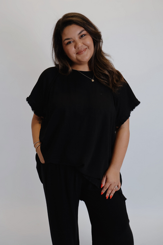 Frayed Eclipse Blouse in Plus
