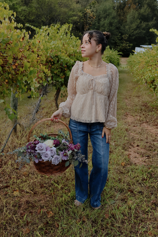 Willow Lace Peplum Blouse