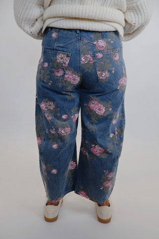 Vintage Bloom Barrel Jeans