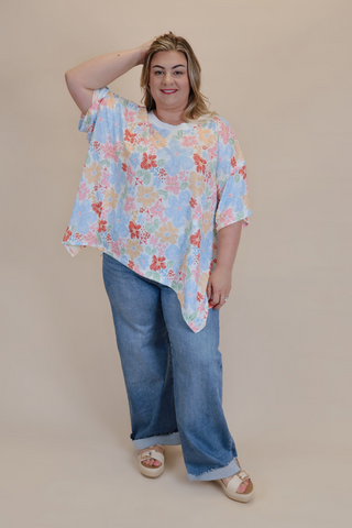 Butterfly Garden Knit Top in Plus