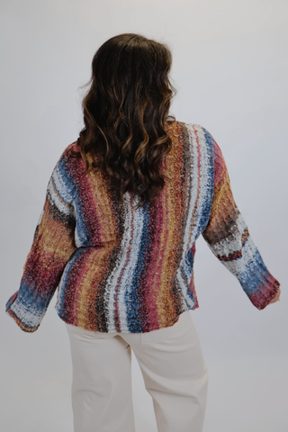 Sunset Stripe Plus Sweater in Plus