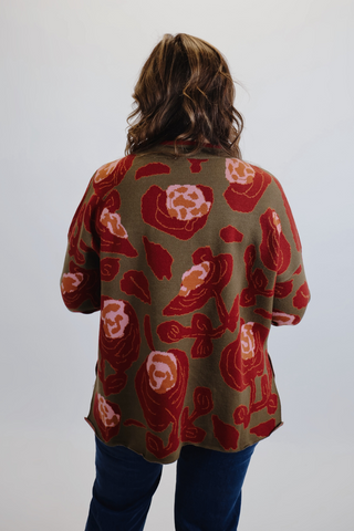 Mossy Petal Knit Sweater