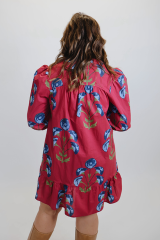 Mix Floral Babydoll Tunic Dress