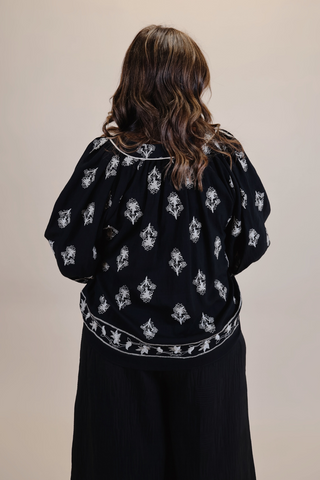 Boho Bloom Embroidered Top
