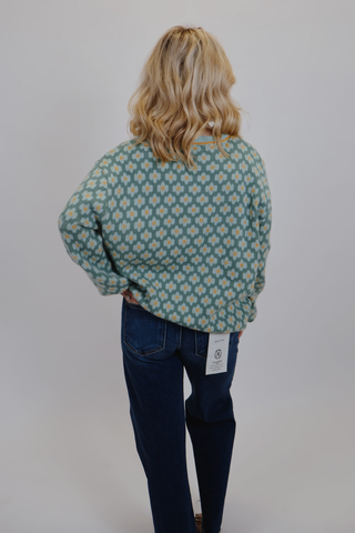 Sutton Abstract Crew Neck Sweater